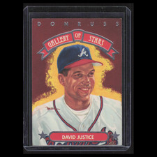 David Justice #GS-9 1992 Triple Play Gallery of Stars Atlanta Braves Baseball NM