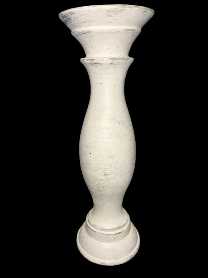 Soporte Candelabro Shabby Chic Rústico, Off-White Foto 4 de 4