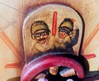 VTG Hand Painted Wooden Ad Sign KOLOSKI'S Fantastic FLYING SERVICES 24"x 16" — photo 5