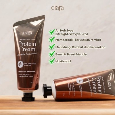 CIARA Hair Keratin Treatment Leave-In Cream Heat Protector Anti-Damage 60gr