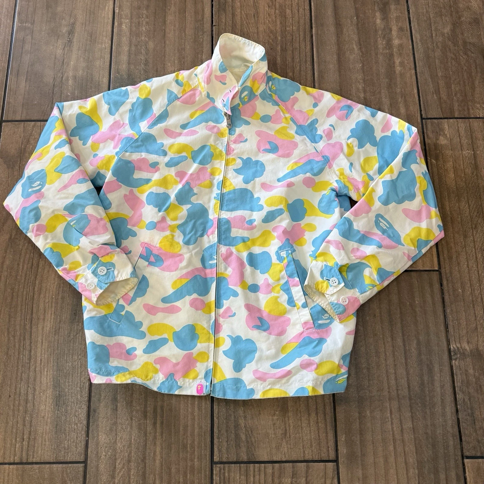 Bape Bathing Ape Cotton Candy Camo Reversable Jacket Size Tall 100% Nylon - product detail image 1
