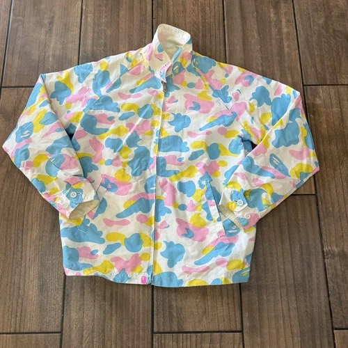 Bape Bathing Ape Cotton Candy Camo Reversable Jacket Size Tall 100% Nylon video thumbnail