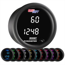 Glowshift Dual Digital 60 Psi Boost Egt Pyro Gauge Kit W Sensor 10 Color