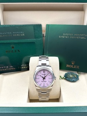 Rolex Oyster Perpetual 34mm Candy Pink Dial 124200 Unworn 2025