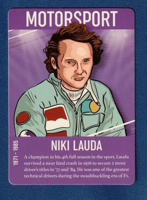 NIKI LAUDA 2020 Bubblegum Stuff G.O.A.T Game Card Greatest Of All Time GOAT*