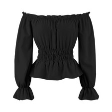 Peasant Blouses for Women Costumes: Renaissance Costume Women Steampunk Tops ...
