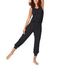 Sweaty Betty Gary Black Sleeveless Scoop Neck Jumpsuit SMALL