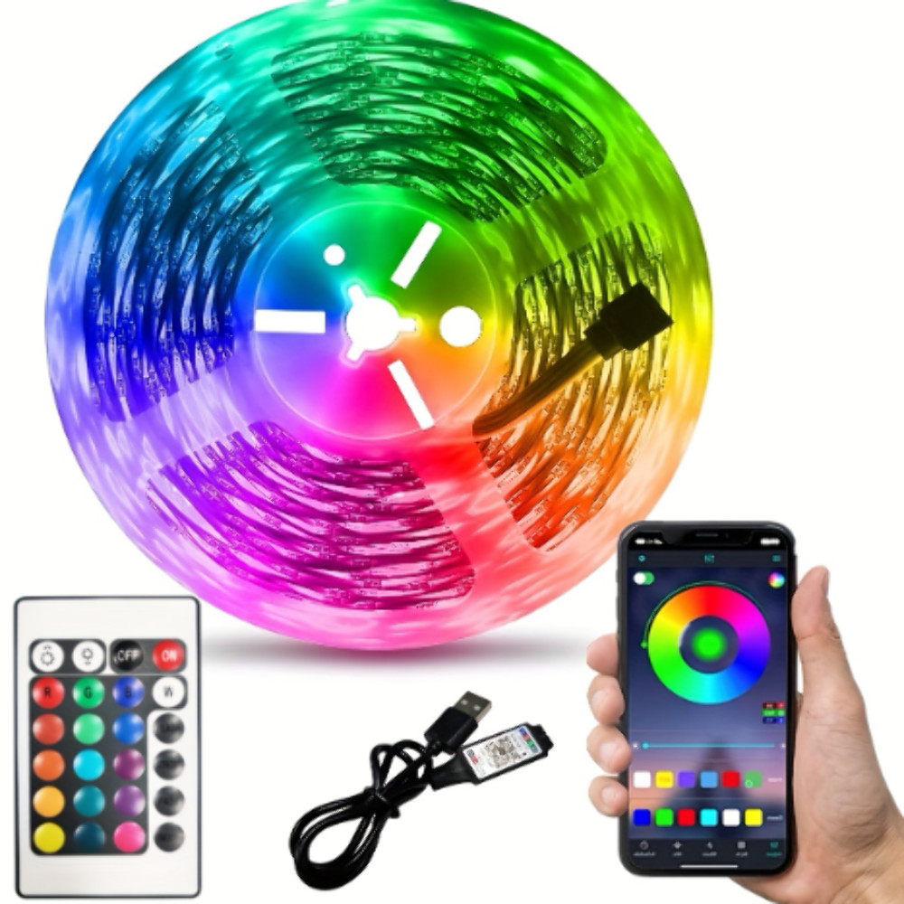 Luci LED 5M Colorate per Interni - Striscia RGB Dimmerabile Moderna