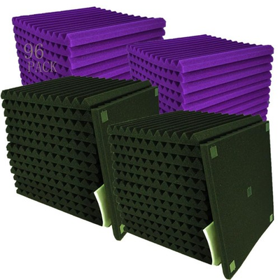 #ad 96 Pack Allxinlog Absorb the echo Acoustic Foam Panel Wedge Studio Soundproof... $86.87