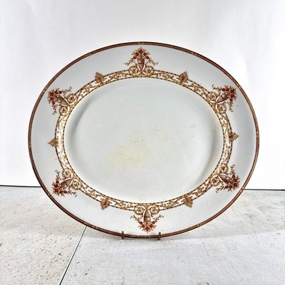 Vintage Royal Worcester Doncaster Muster Platte Teller Fine Bone China Oval 13''