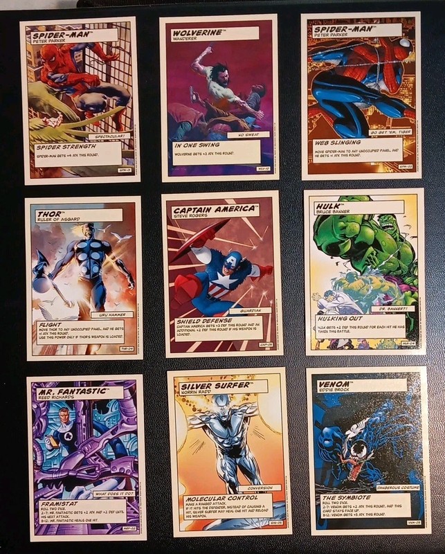 2005 SHOWDOWN SPIDER-MAN WOLVERINE CAPTAIN AMERICA MARVEL HEROES  9 CARD RARE