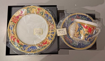 Rosenthal Versace Barock Christmas 1x 22 cm Teller und 1x Cappuccinotasse 2 tlg.