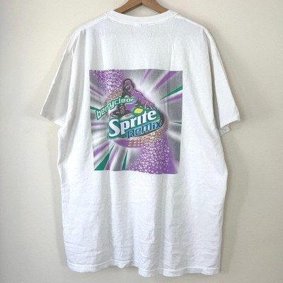Vintage Sprite Remix Berryclear Soda DJ Promo Snack Art White Tee Shirt - XL