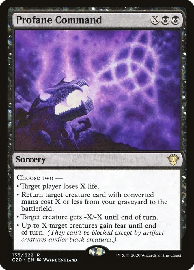 Profane Command 135 Magic: The Gathering Commander 2020 Regular Rare NM