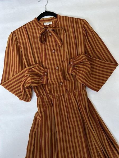 Women CHANEL Dress Orange Silk M