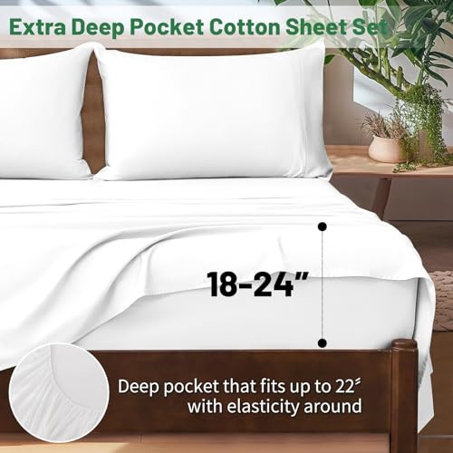 Extra Deep Pocket Queen Sheets - 18-24 Inch 1000 Thread Count Egyptian Cotton - Picture 3 of 7