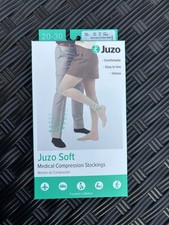 Juzo 2001 OT Knee High Stockings 20-30 Compression Size lll SHORT Beige Open Toe
