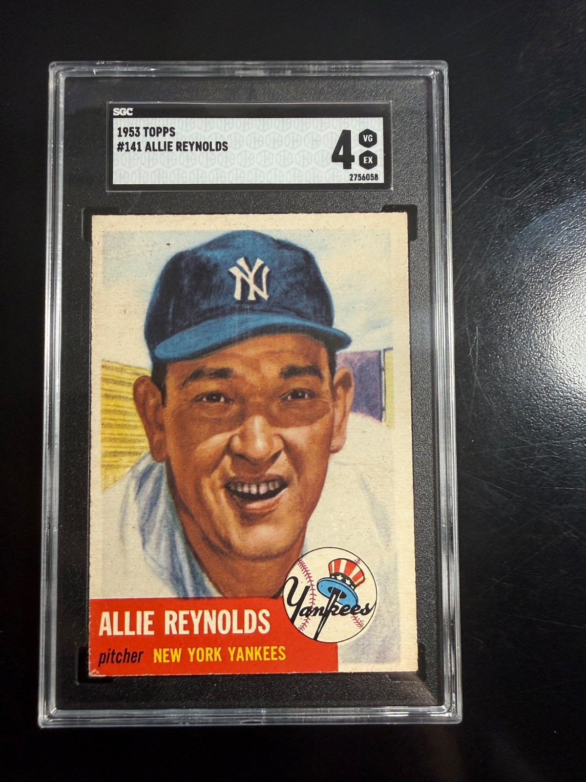 1953 Topps Allie Reynolds #141 SGC 4