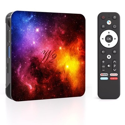 Android 14 TV Box, 4GB RAM 128GB ROM Quad-Core, Support 8K 4+128G, Schwarz Rot