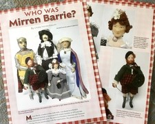 4p History Article Pics - Vintage 1970s Mirren Barrie Felt Character Dolls