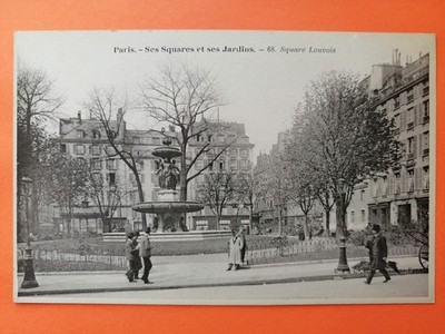 CP PARIS SQUARE LOUVOIS eingeweiht auf dem NAPOLEONFEST 1859 Brunnen VISCONTI