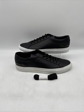 Common Projects Men’s Achilles White Black Leather Trainers UK 9 EU 43 New