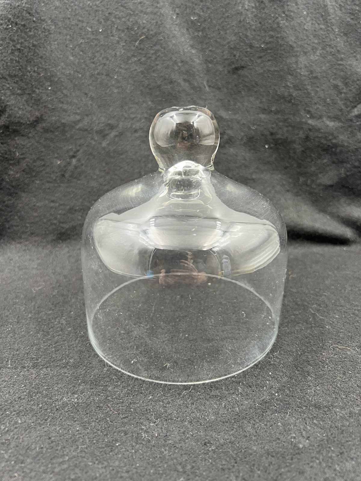 Clear Glass Cloche Dome Cover Replacement Lid Bell Jar Display Small Round Knob