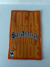 grand theft auto San Andreas Local business guide ps2 insert