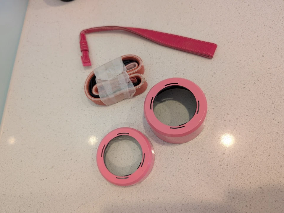 Cámara digital Nikon 1 J1 rosa 10-30 mm y 30-110 mm lentes accesorios funcionando Foto 2 de 4