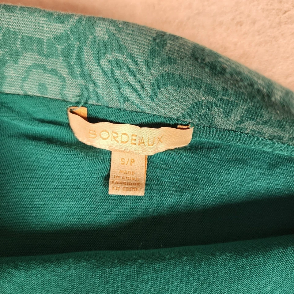 Bordeaux Green Floral Lace Print Lined Pencil Skirt Career Office S/P - Image 2 of 4