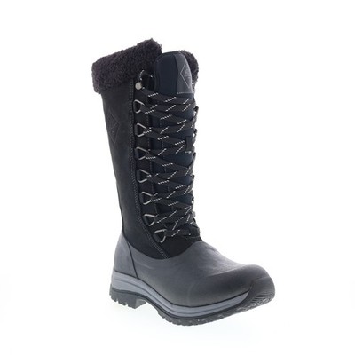 Original Muck Arctic Apres Lace Tall Damen Schwarz Leder  35.5