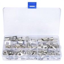 Lot De 100 Cosses Annulaires Argentées Pour Câbles En Cuivre Accessoires
