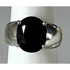 925 STERLING SIVER BLUE SPINEL RING SIZE 6 SKY