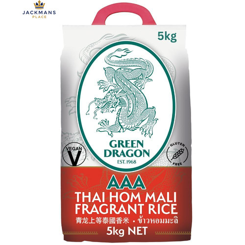 Green Dragon Thai Fragrant Jasmine Rice 5KG | Hom 5 kg 5 (Pack of 1), rice
