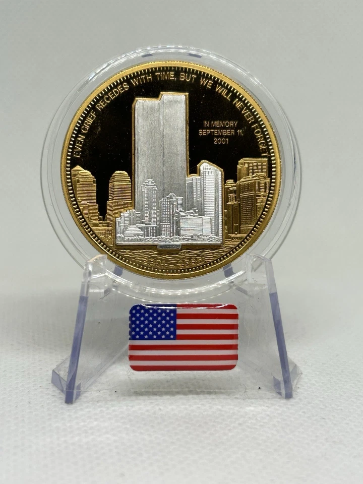 911/ Commemorative Gold & Silver Coin From Ground Zero 🇺🇸💯✨ - Image 2 of 4