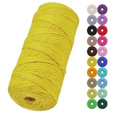 LEREATI Jute Twine String, 2mm 328 Feet Natural Garden 328 Feet, Yellow