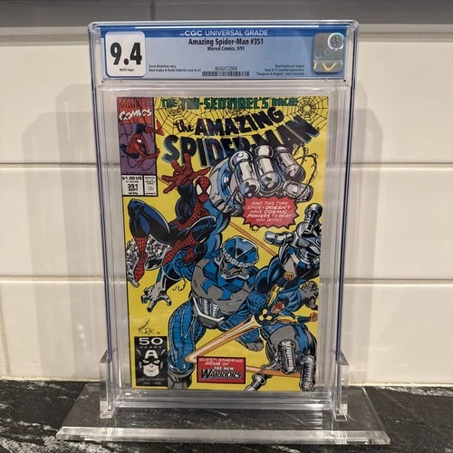 Amazing Spider-Man #351 CGC 9.4 Michelinie Emberlin & Mark Bagley Art Begins