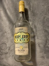 Deep Eddy Lemon Flavored Vodka Paper Label Empty Bottle Austin, Texas 2014 👀