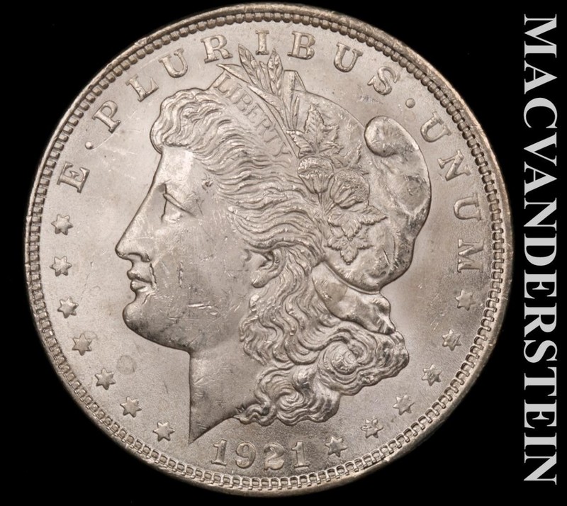 1921 Silver Morgan Dollar - Choice Gem Brilliant Uncirculated  Lustrous  #L7728