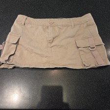 Refuge Khaki Cargo Mini Skirt Women  s Large Utility Y2K Military Style