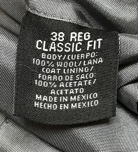 Stafford Black Tuxedo Jacket 100% Wool Sz 38R Classic Fit Single Vent EUC Formal - Picture 13 of 19