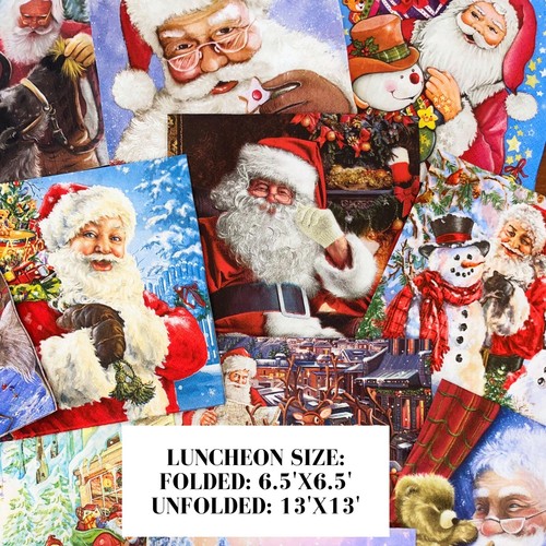 Servilletas Decoupage Variedad Surtidas Navidad Papá Noel Juego de 20 para Arte - Imagen 5 de 6