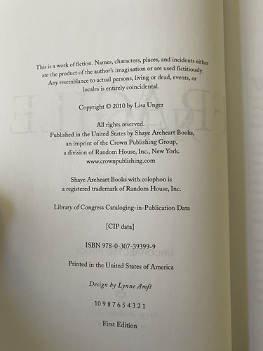 *FRAGILE* Paperback book By Lisa Unger - UNCORRECTED PROOF Collectible & Rare - Picture 5 of 8