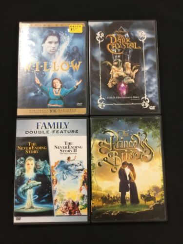 80er Fantasy DVD Lot Neverending Story 1 2, Princess Bride, Dark Crystal, Willow