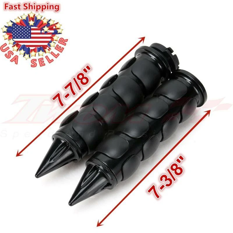 Empuñaduras antideslizantes universales para manillar de motocicleta de 1" 25 mm con clavo para Harley Foto 3 de 4