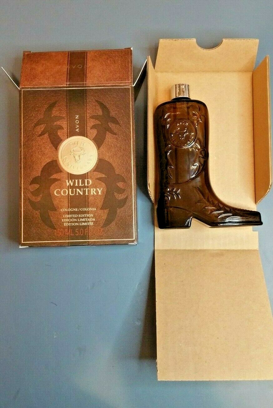 AVON Wild Country Cologne Western Boot Bottle w Box 150ML/5oz size