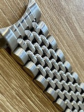 Vintage Style 19mm ROUNDED Beads Of Rice Watch Bracelet Band CLASSIC CLASP FORM