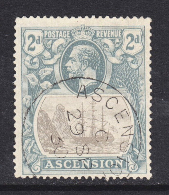 Ascension fine used 'cleft rock' variety on KGV 2d