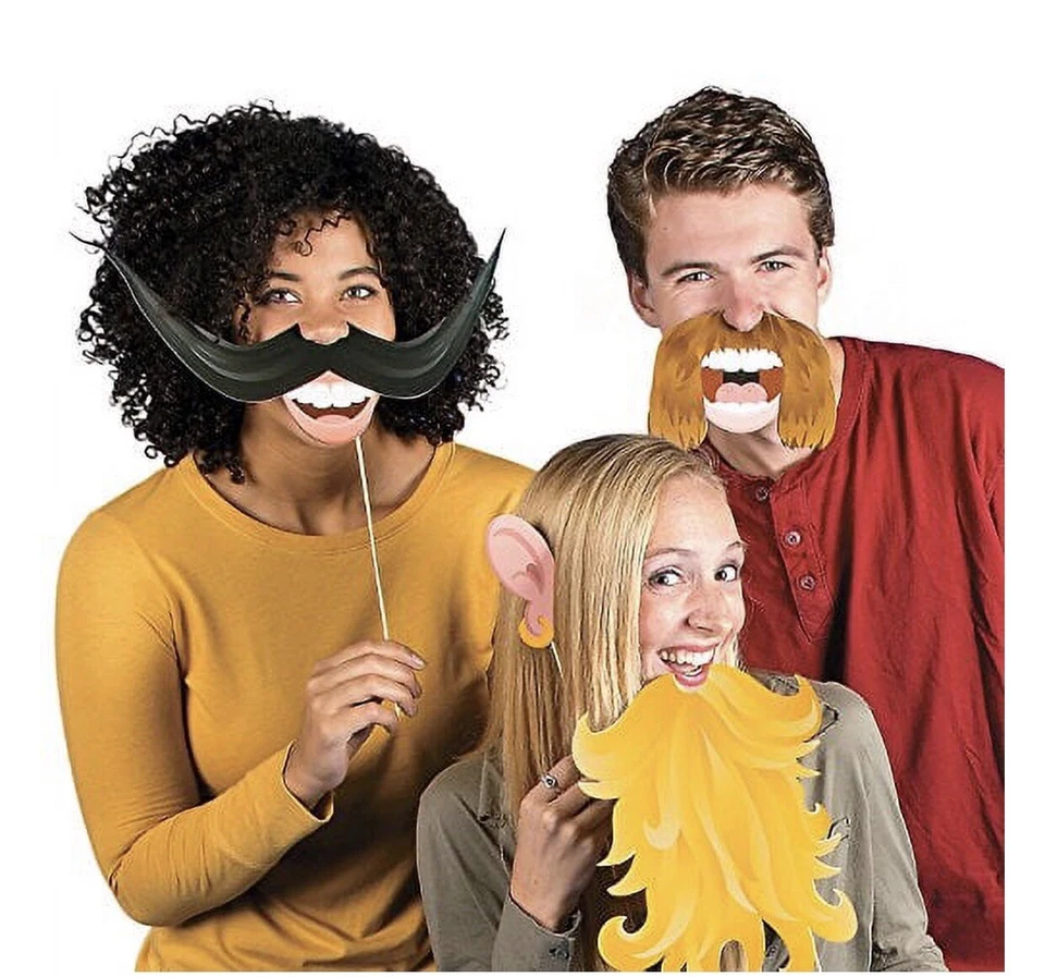 Funny Faces Party Photo Booth Props Decoration Selfie Accessories Wedding Props - Image 2 of 3