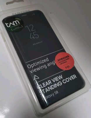Original Samsung Galaxy S8 Clear View Standing Case Hülle Schwarz 